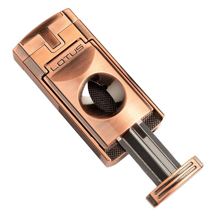 Duke Lighter w/ Copper Serrated V-Cut, , jrcigars
