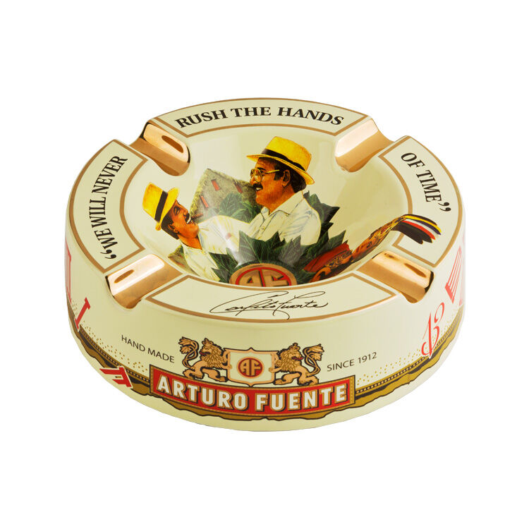 Cigar Ashtrays - Arturo Fuente Hands of Time White Ceramic