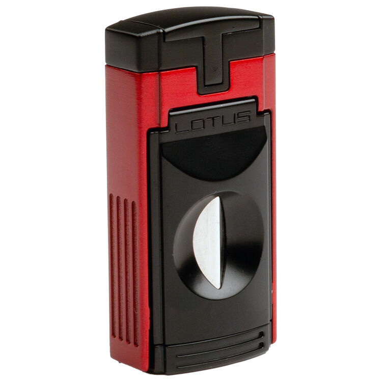 Duke Red & Black Lighter With Serrated V-Cut, , jrcigars
