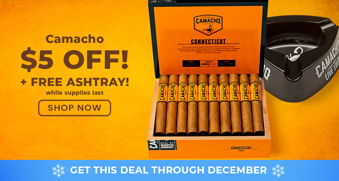 $5 off + Free Ashtray! Camacho